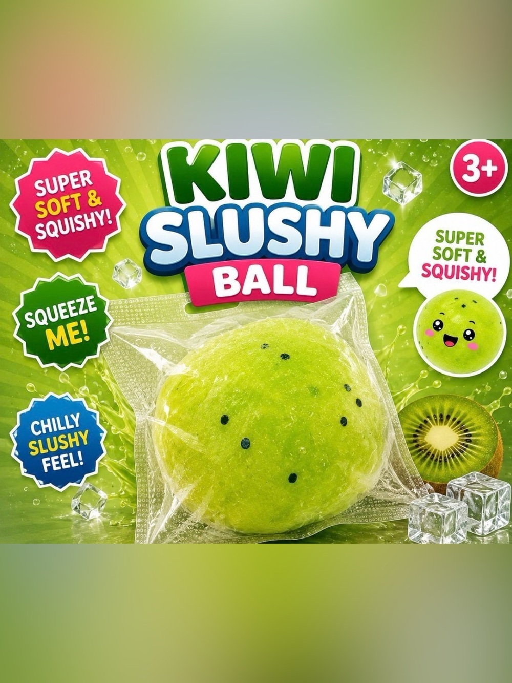 Kiwi Slushy Squishy Ball